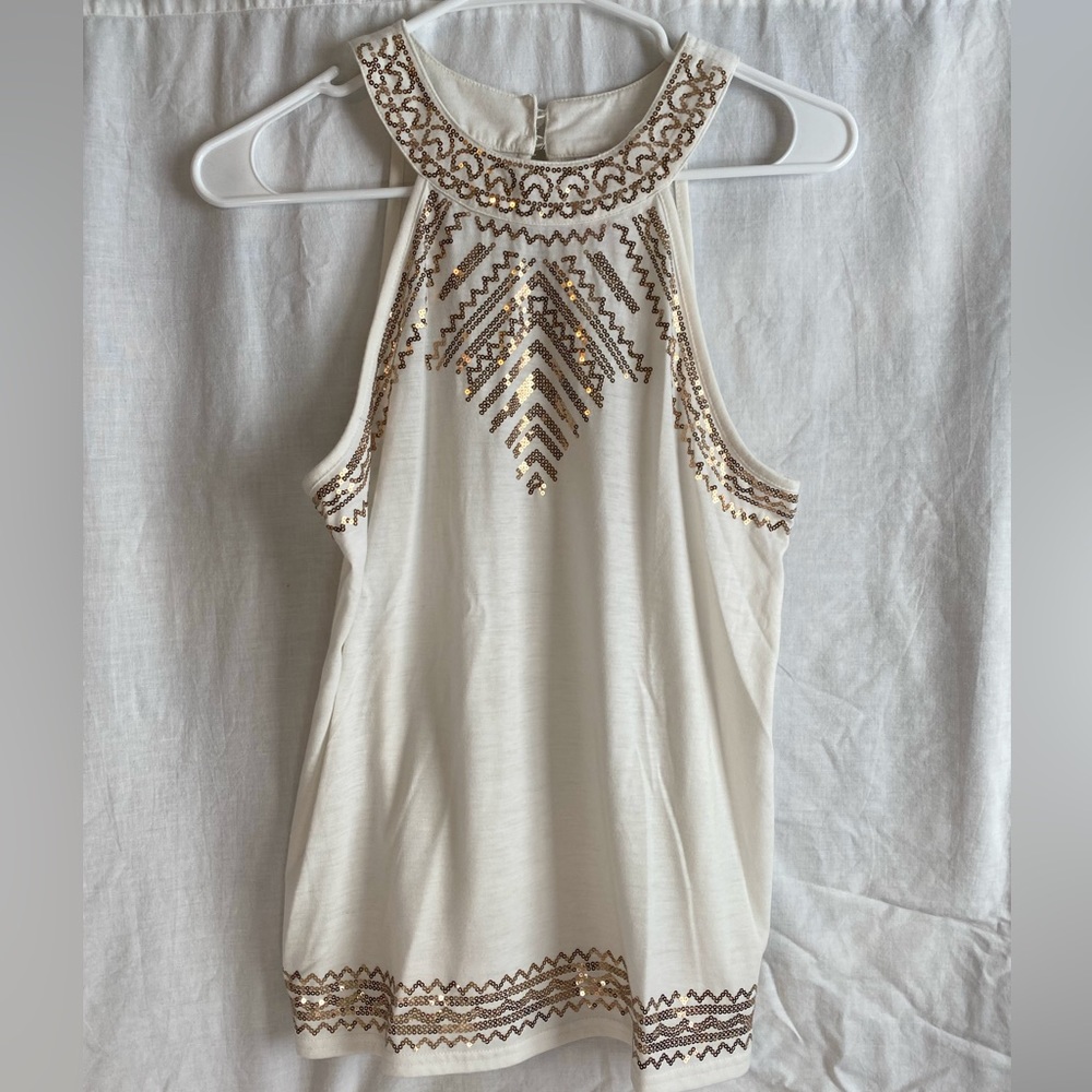 Gold Sparkle Tank Top